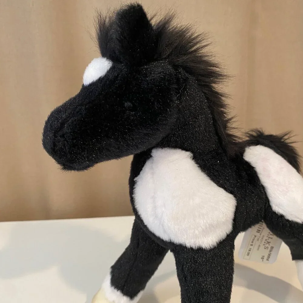 Douglas Cuddle‎ Toys Runner Black & White Painted Foal Pony Horse Stuffed Plush